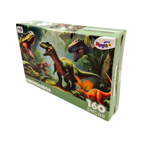 QUEBRA CABECA 160 PECAS DINOSSAUROS UN MINI TOYS