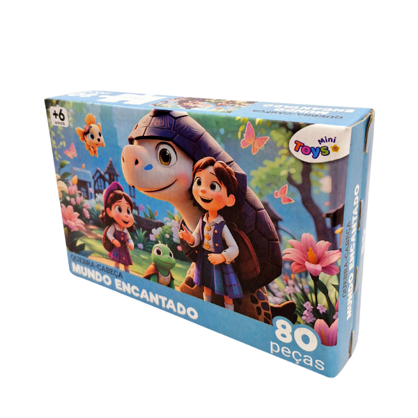 QUEBRA CABECA 80 PECAS MUNDO ENCANTADO UN MINI TOYS