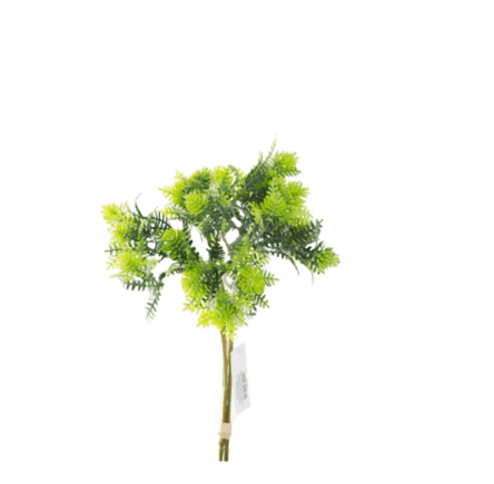 RAMALHETE FOLHAGEM 30CM COM 18 FOLHAS VERDE UN BELA FLOR