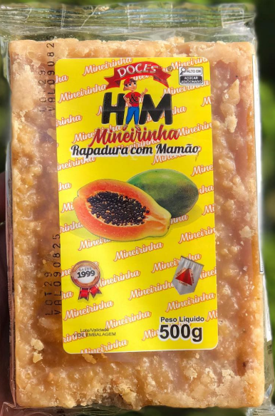 RAPADURA COM MAMAO MINEIRINHA 500G H&M