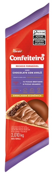 RECHEIO FORNEAVEL CONFEITEIRO CHOCOLATE C/ AVELA 2,01KG HARALD