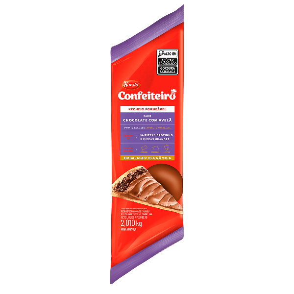 RECHEIO FORNEAVEL CONFEITEIRO CHOCOLATE C/ AVELA 2,01KG HARALD