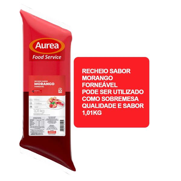 RECHEIO FORNEAVEL MORANGO 1,010KG AUREA