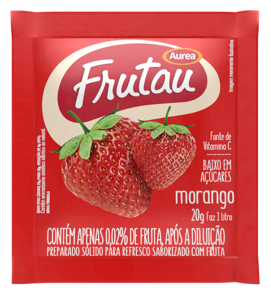 REFRESCO FRUTAU MORANGO 20G AUREA
