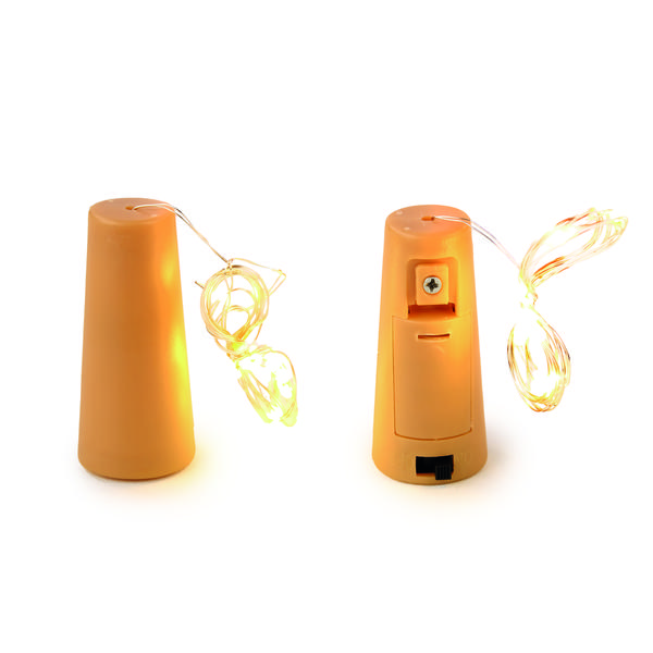 ROLHA GARRAFA C/8 LEDS INCOLOR 3LR44 C/2 UN CROMUS