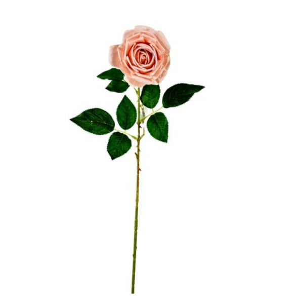 ROSA UNITARIA SALMON 64CM UN BELA FLOR