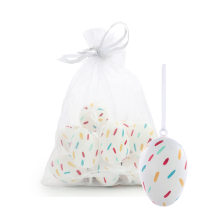 SACO C/OVOS 4CM GRANULADO SORTIDO CLR JG C/9 UN CROMUS