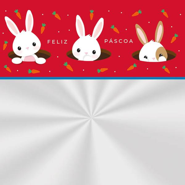 SACO CESTA 45X59CM TRANSPARENTE COELHINHO SAI DA TOCA UN CROMUS