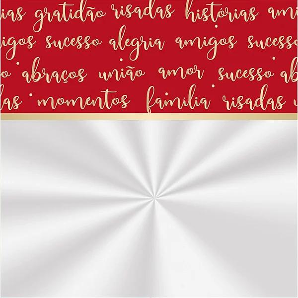 SACO CESTA 60X75CM TRANSPARENTE BARRADO MENSAGENS UN CROMUS