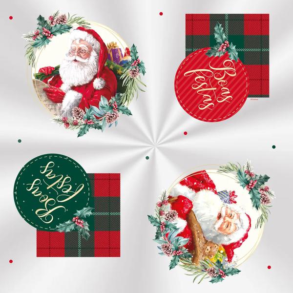 SACO CESTA 60X75CM TRANSPARENTE NOEL BOAS FESTAS UN CROMUS
