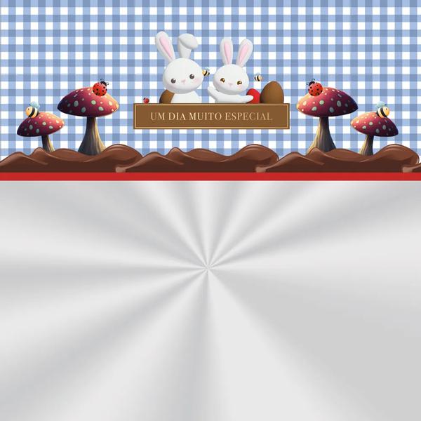 SACO CESTA 72X90CM TRANSPARENTE CONTOS DE PASCOA BARRADO UN CROMUS