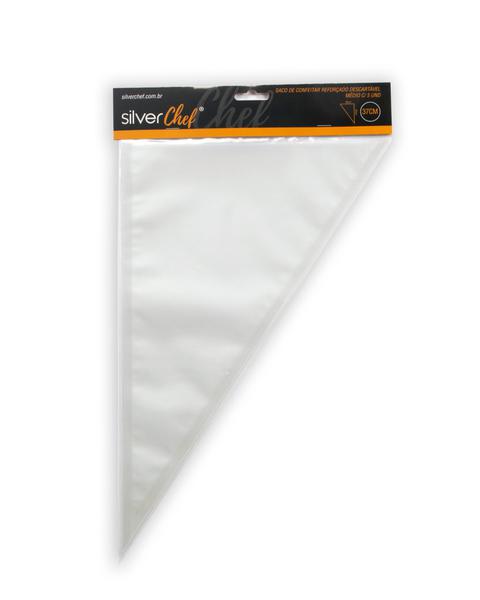 SACO DE CONFEITAR DESCARTAVEL REFORCADO MEDIO 05UN SILVER