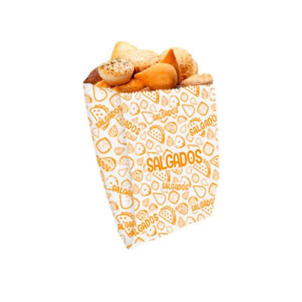 SACO DE PAPEL FUNDO RETO SALGADOS FOOD SERVICE 100UN FESTCOLOR