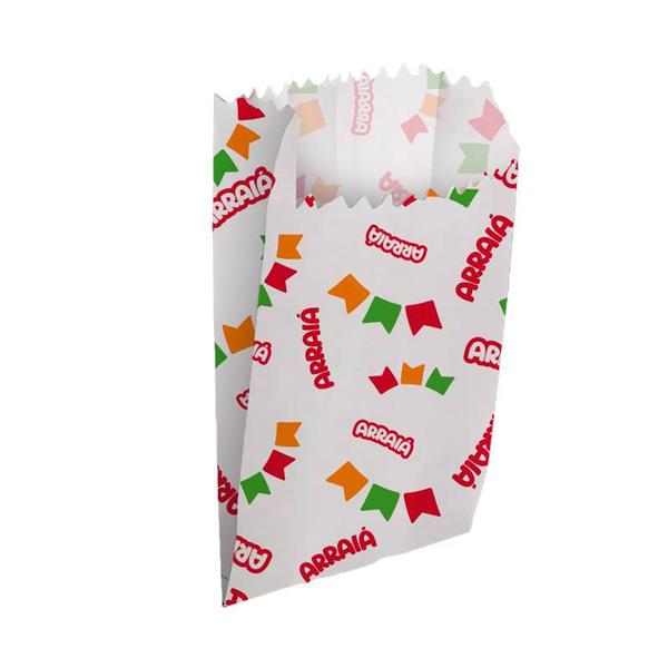 SACO DE PAPEL M BANDEIRINHAS ARRAIA 50UN REGINA