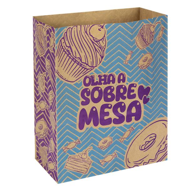 SACO DE PAPEL M DELIVERY SOBREMESA FOOD SERVICE 50UN FESTCOLOR