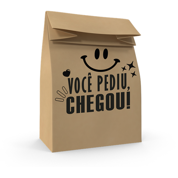 SACO DE PAPEL P DELIVERY PEDIU CHEGOU FOOD SERVICE 50UN FESTCOLOR