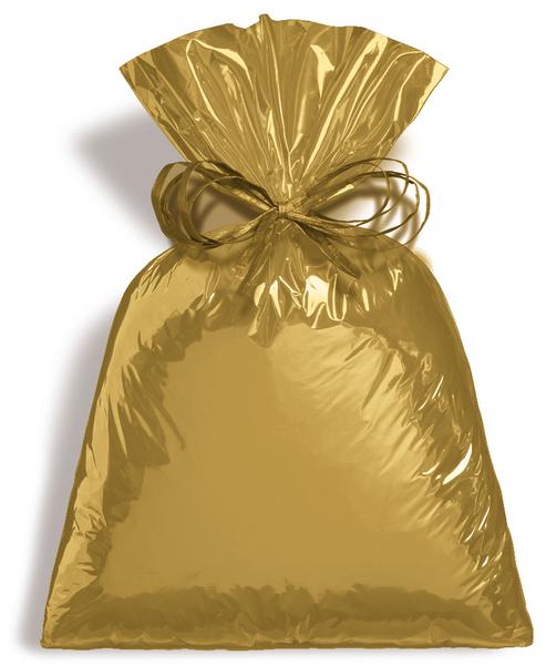 SACO METALIZADO 8X8CM METALCOR DOURADO 100UN CROMUS