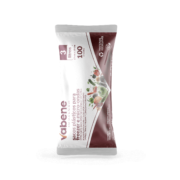 SACO MICROONDAS/FREEZER 100UN 3L VABENE