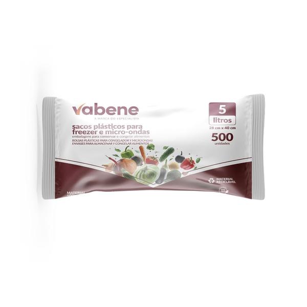 SACO MICROONDAS/FREEZER 500UN 5L VABENE