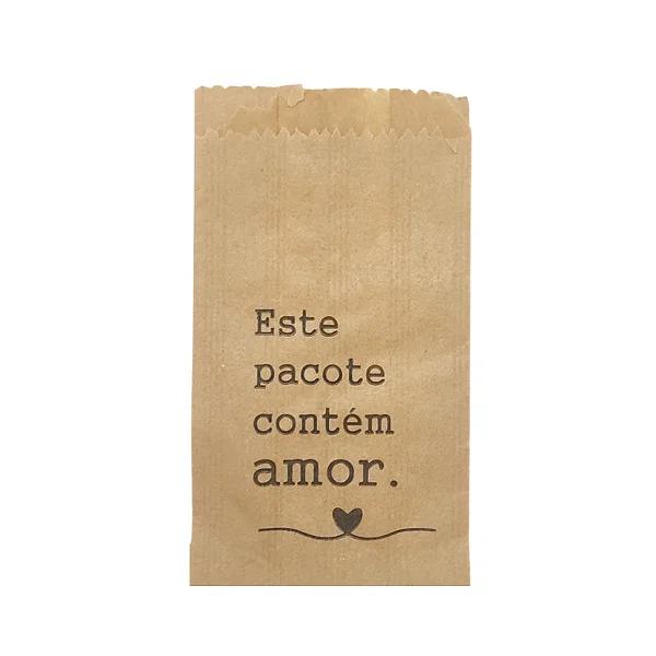 SACO PARDO PACOTE DE AMOR REF.2293 15UN STICKR