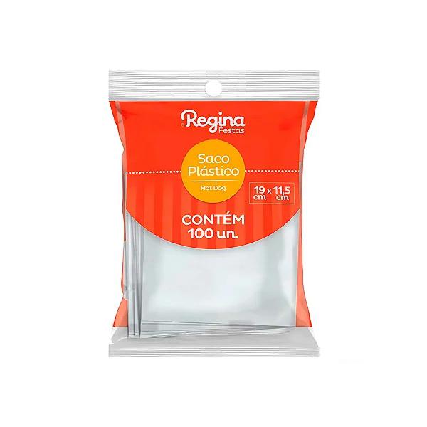 SACO PLASTICO HOT DOG 19X11,5CM 100UN REGINA