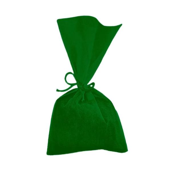 SACO TNT 10X15CM VERDE BANDEIRA 10UN HALLEY