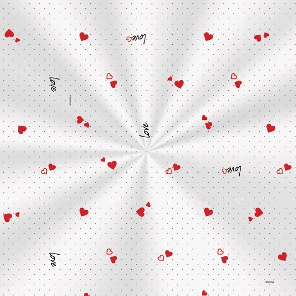 SACO TRANSPARENTE 11X19,5CM MINI LOVE VERMELHO 50UN CROMUS