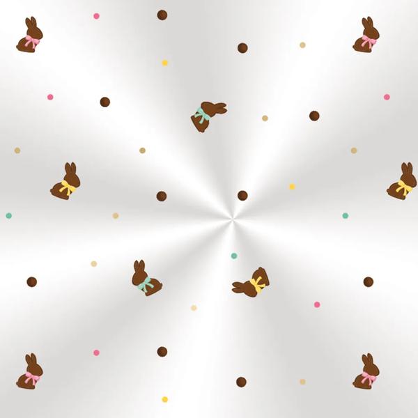 SACO TRANSPARENTE 15X22CM COELHOS DE CHOCOLATE 100UN CROMUS