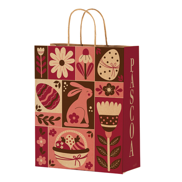 SACOLA G 33X26X17CM PASCOA CHERRY UN FESTCOLOR