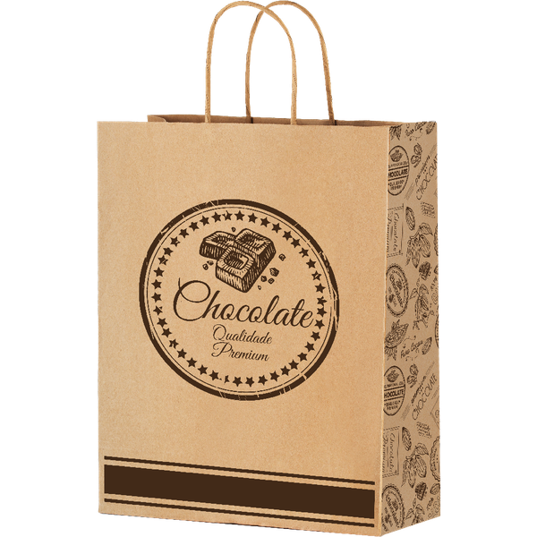 SACOLA KRAFT 28X18X9CM CHOCOLATE UN FESTCOLOR