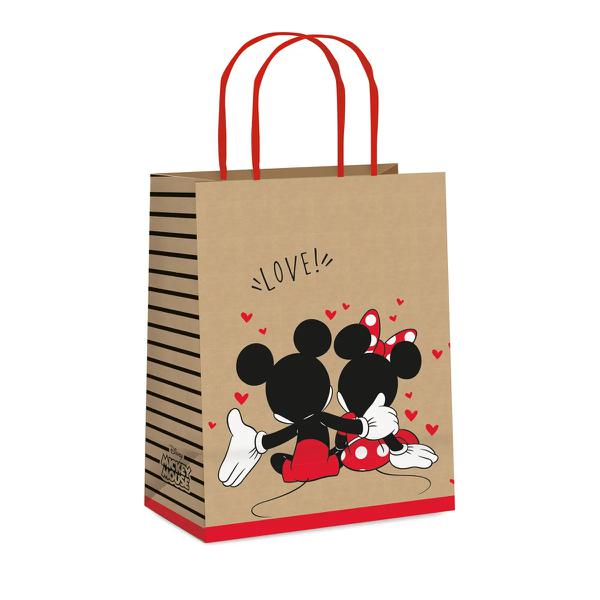SACOLA LAMINADA 21,5X15X8CM ROMANT MICKEY MINNIE  UN CROMUS