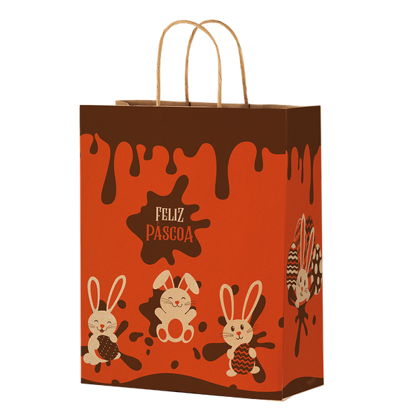 SACOLA P 28X18X9CM PASCOA CHOCOLATIER UN FESTCOLOR
