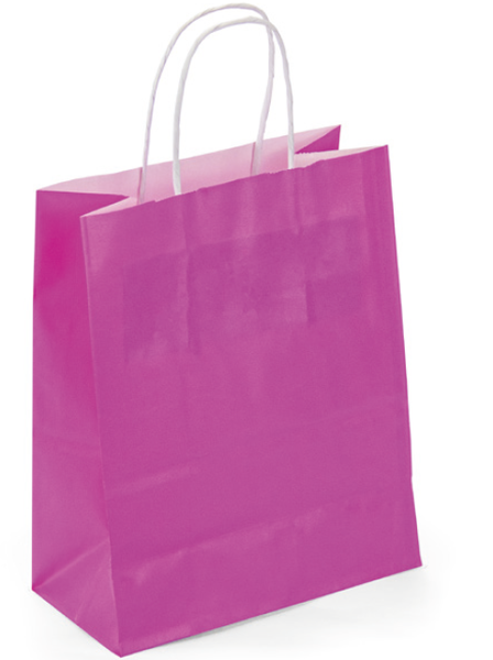 SACOLA PAPEL 15X19X8CM LISA PINK UN JR