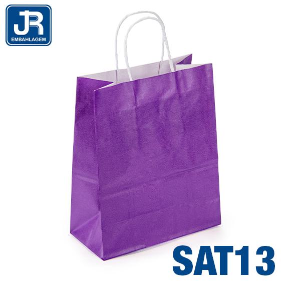 SACOLA PAPEL 15X19X8CM LISA ROXO UN JR