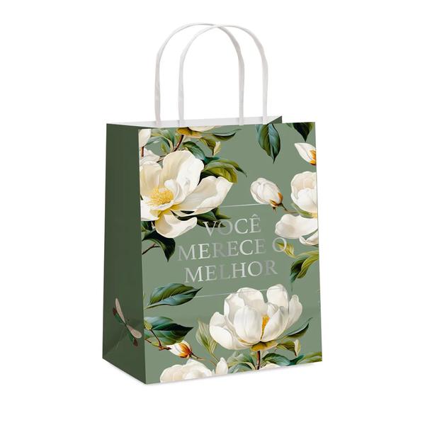 SACOLA PAPEL 21,5X15X8CM VALENTINA UN CROMUS