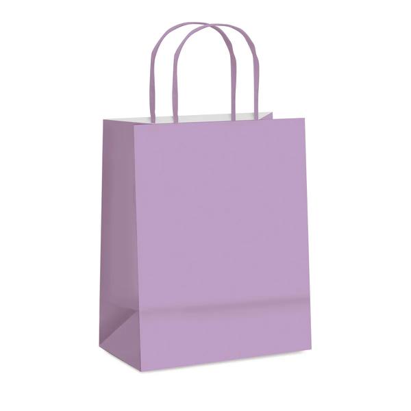 SACOLA PAPEL 26X19,5X9,5CM LISA LILAS UN CROMUS