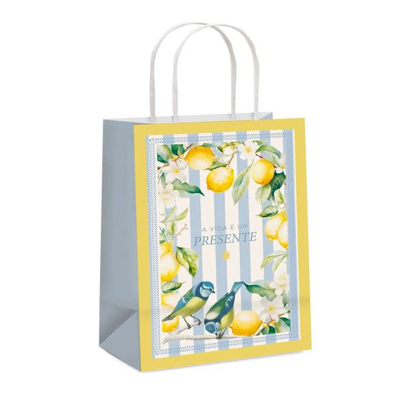 SACOLA PAPEL 26X19,5X9,5CM SICILIA UN CROMUS