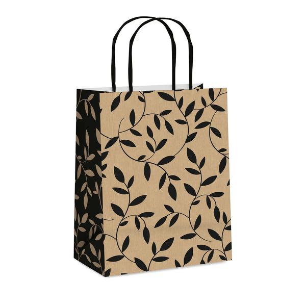 SACOLA PAPEL 32X26,5X13CM TERRAZZO PRETO DEC.G UN CROMUS