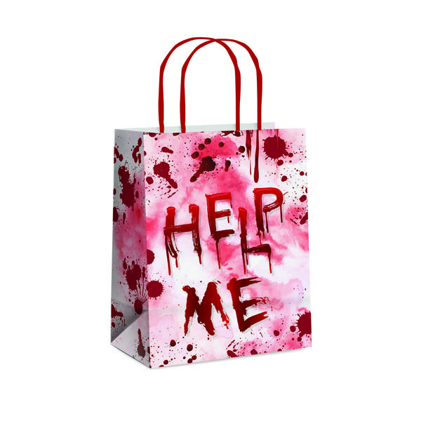SACOLA PAPEL HELP HALLOWEEN P 21,5X15X8 UN CROMUS