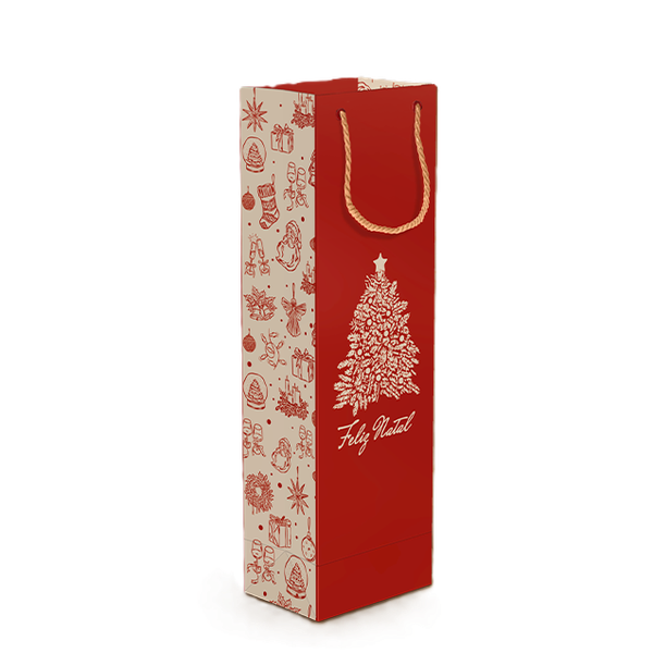 SACOLA PARA BEBIDA PRESENTE DE NATAL UN IDEIA