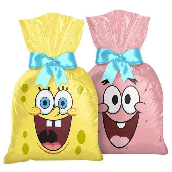 SACOLA PLASTICA BOB ESPONJA 08UN REGINA