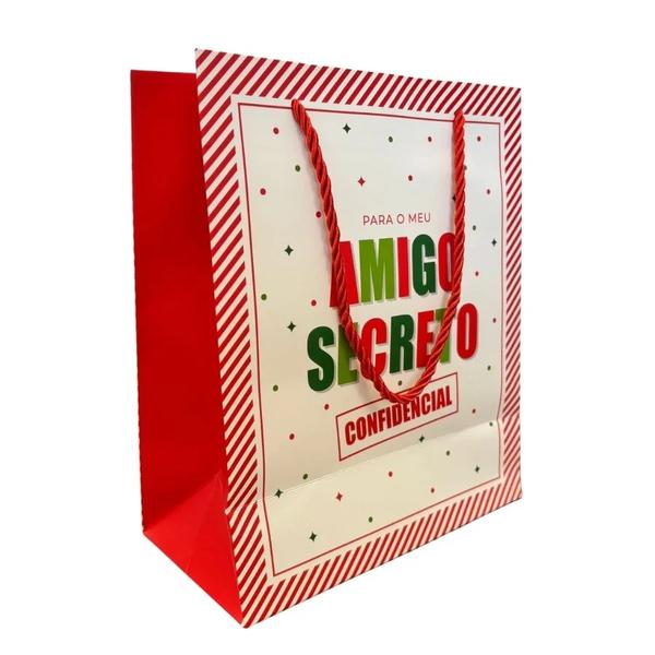 SACOLA PREMIUM AMIGO SECRETO P 23X19X10CM UN CROMUS