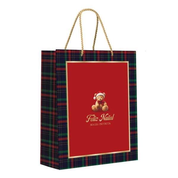 SACOLA PREMIUM ESPECIAL MAGIA INFINITA URSINHO C/HS OURO G 38X34X15 UN CROMUS