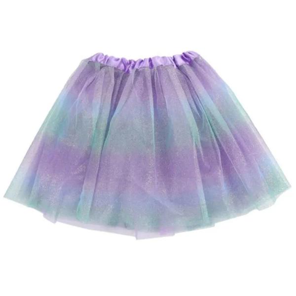 SAIA CARNAVAL 40CM TULE FURTA COR UN SILVER