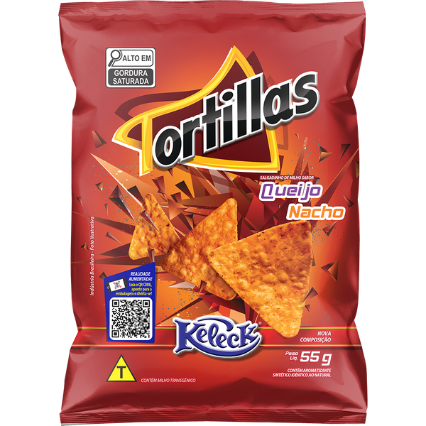 SALGADINHO TORTILHA QUEIJO NACHO 55G KELECK