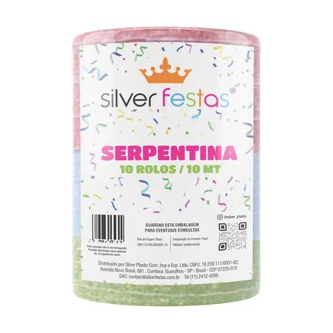 SERPENTINA CARNAVAL 10X10MT UN SILVER