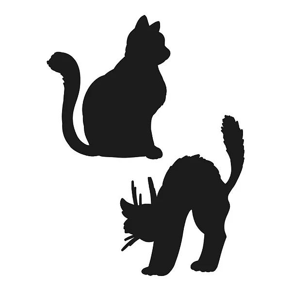 SILHUETA DECORATIVA GATO C/2 UN CROMUS