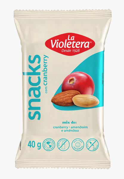 SNACK MIX C/CRANBERRY 40G LA VIOLETERA