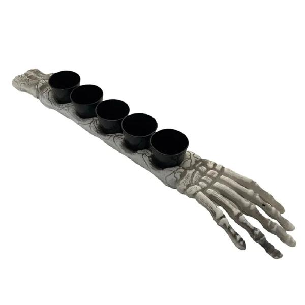 SUPORTE MAO COM 5 COPOS HALLOWEEN PRETO UN BRDECOR
