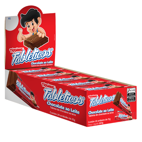 TABLETICOS CHOCOLATE AO LEITE 20X22G TIQUINHO